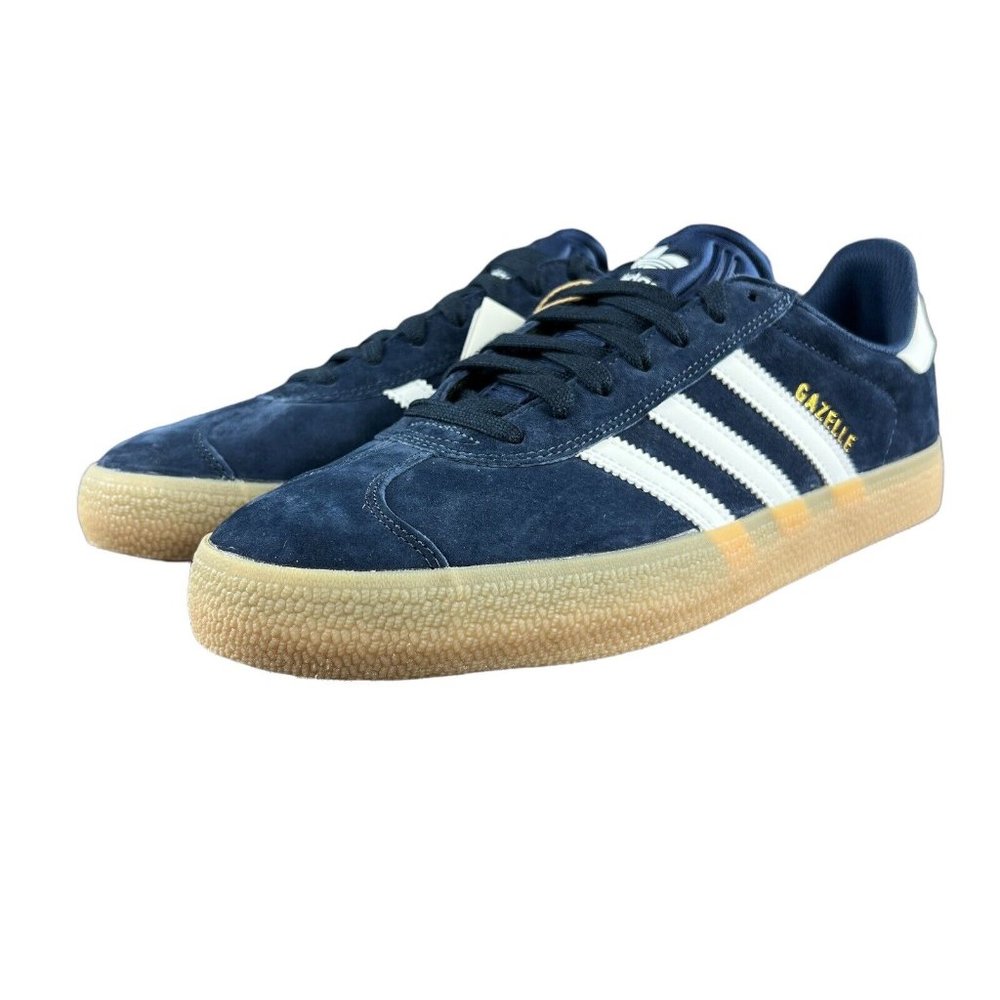 Adidas Men's Gazelle Adv Navy Blue White Gum Shoes H04905 Sizes 8 - 12 - Picture 6 of 9